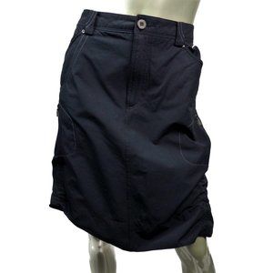 Mountain Hardwear Black La Strada Skirt Pockets Ruching Relaxed Fit - 12 Large